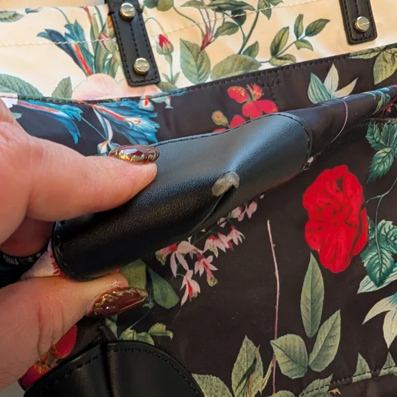 Calvin Klein Black Floral Tote - Picture 9 of 14